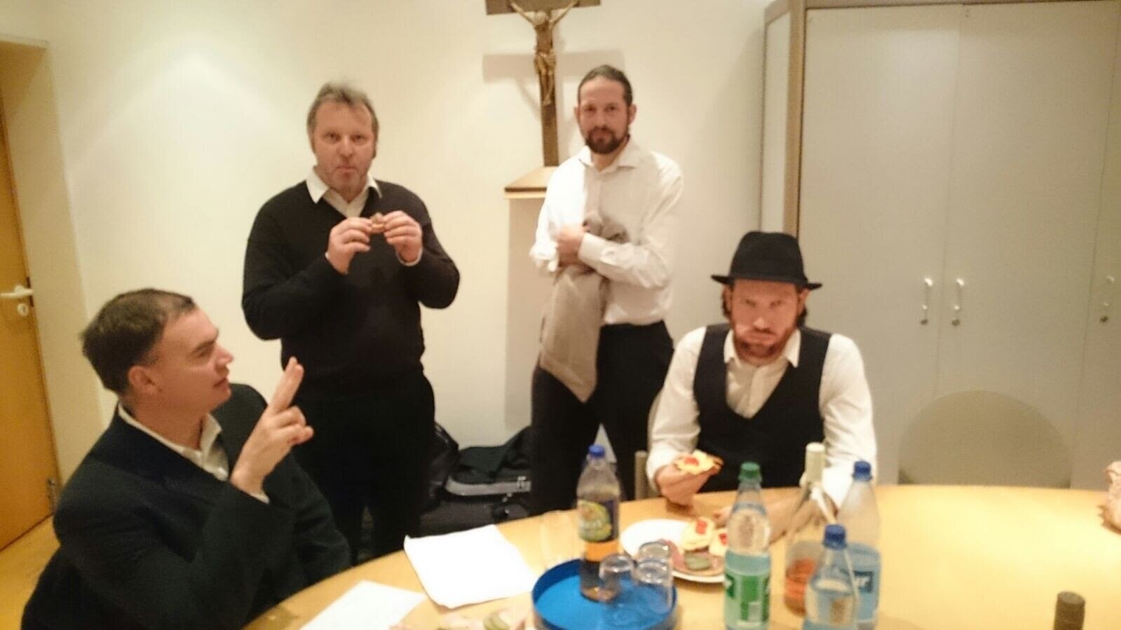 Klezmer Quartett Heidelberg - Backstage - Stör Mich Nicht Beim Essen - Martin Leckebusch, Roland Döringer, Holger Teichert, Jörg - IMG-20151115-WA0002